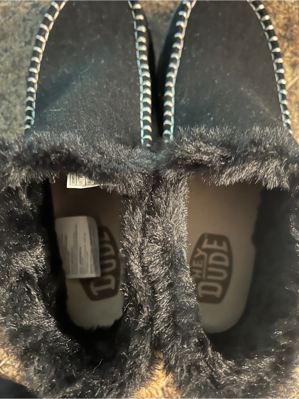 HEY DUDE Denny Faux-Fur Black boots - Picture 3 of 6